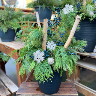 Winter Porch Pot